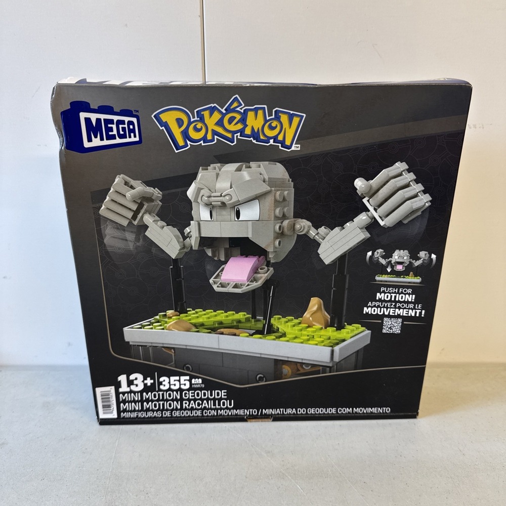 Mega Pokemon Mini Motion Geodude Building Toy Set HWR79 355 Pieces New